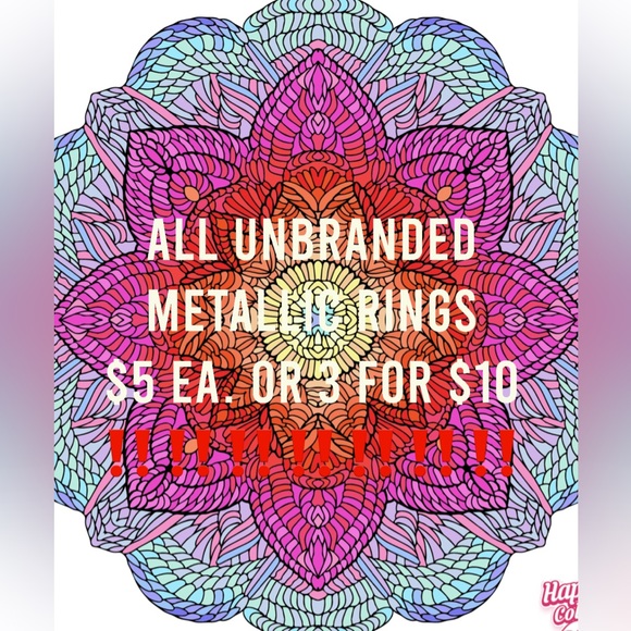 All metallic “oil slick” colored rings $5 each or 3 for $10‼️‼️‼️ - Picture 1 of 1